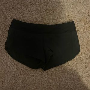 black lululemon speed up shorts